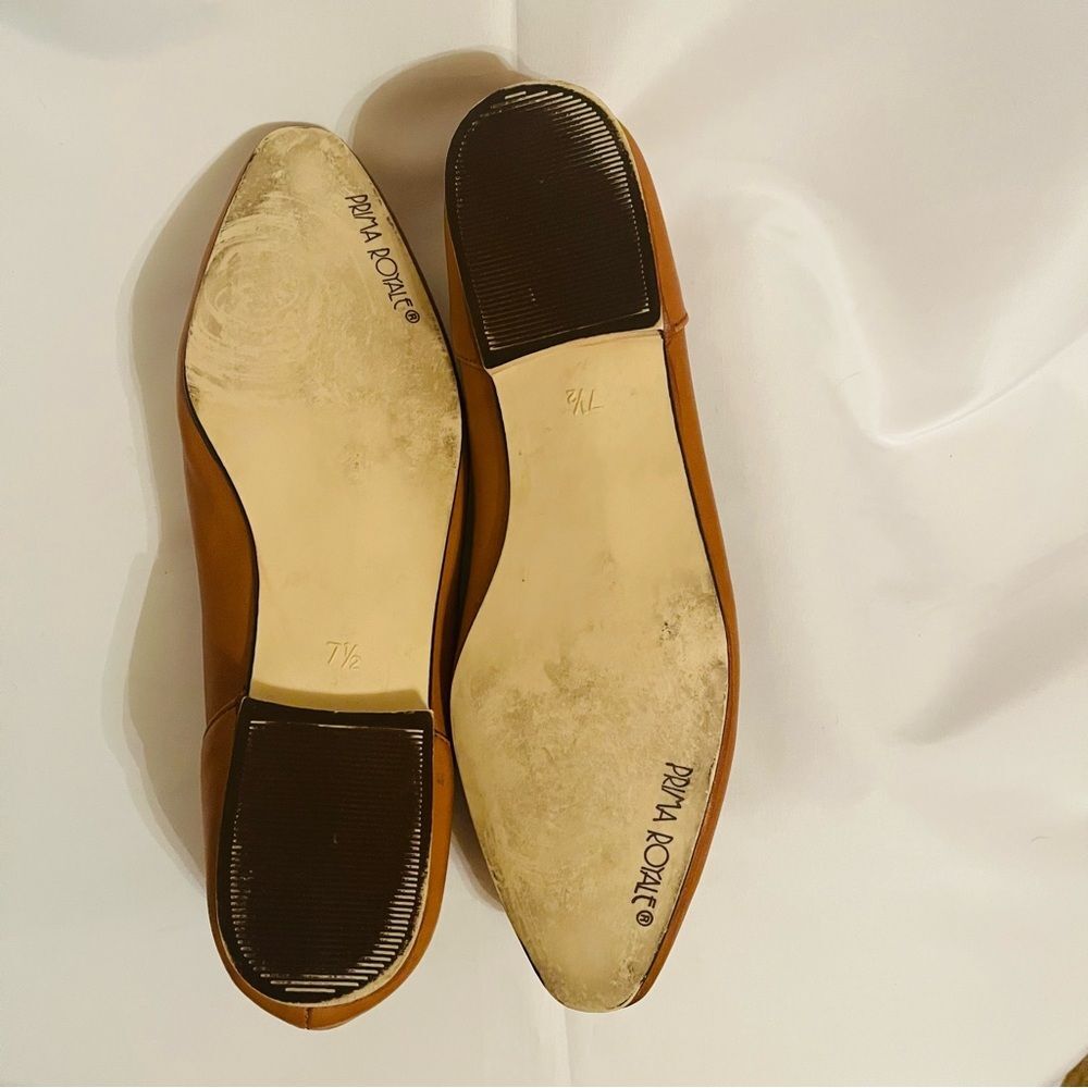 Prima Royale Brown Tan Flats size 7.5 Leather Classic Neutral - Picture 6 of 8